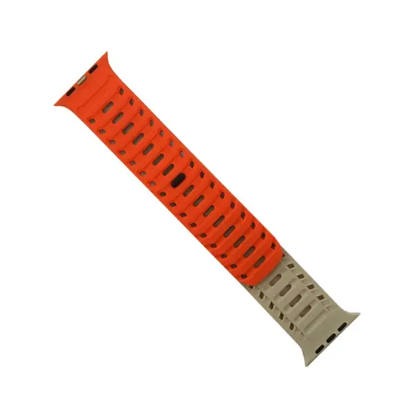 MR4_146854 Ремінець mountain armor магнітний силіконовий для apple watch 42, 44, 45, 46, 49 starlight-orange 