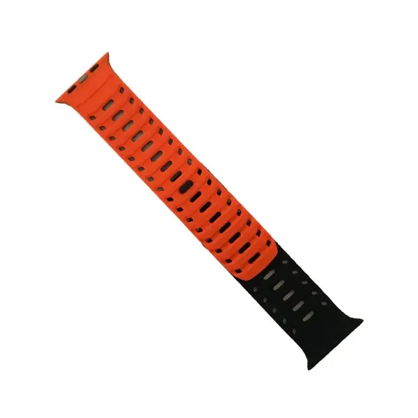 РЕМІНЕЦЬ MOUNTAIN ARMOR МАГНІТНИЙ СИЛІКОНОВИЙ ДЛЯ APPLE WATCH 42, 44, 45, 46, 49, ЧОРНИЙ-ORANGE