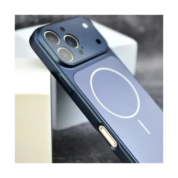 ЧОХОЛ NEW AG GLASS MAGSAFE CASE ДЛЯ IPHONE 13 PRO MAX СИНІЙ