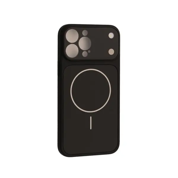 ЧОХОЛ NEW AG GLASS MAGSAFE CASE ДЛЯ IPHONE 15 PRO MAX, ЧОРНИЙ