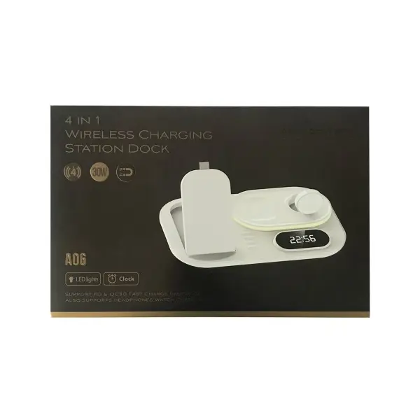 MR4_147115 Зарядна станція 4in1 a06 rgb (iphone, iwatch, airpods,clock) 30w fast original, чорний 