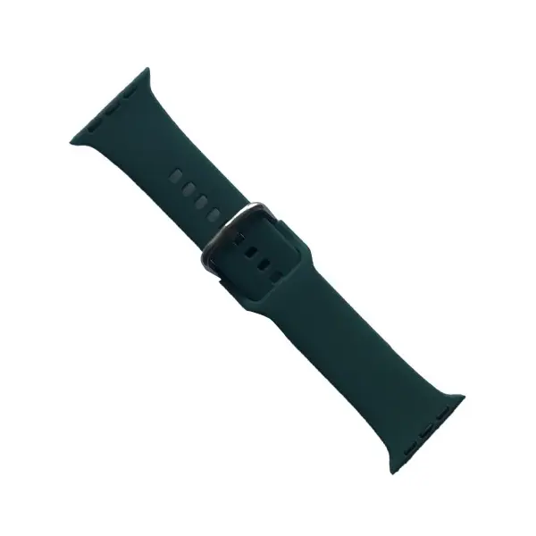 РЕМІНЕЦЬ ДЛЯ APPLE WATCH SILICONE METAL CLAPS 38, 40, 41MM PINE ЗЕЛЕНИЙ