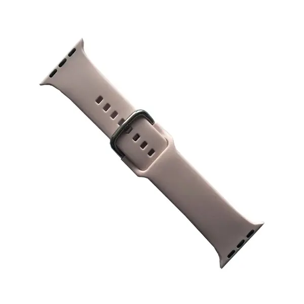 РЕМІНЕЦЬ ДЛЯ APPLE WATCH SILICONE METAL CLAPS 38, 40, 41MM РОЖЕВИЙ SAND