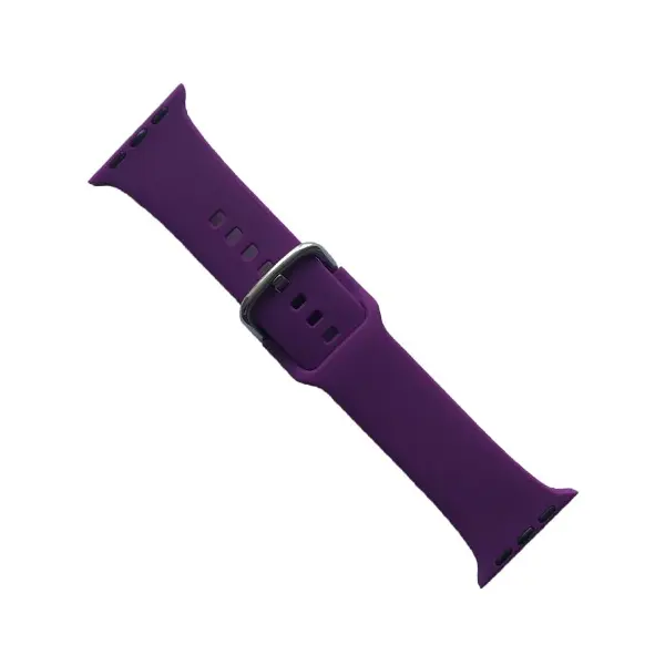 MR4_147161 Ремінець для apple watch silicone metal claps 38, 40, 41mm пурпуровий 