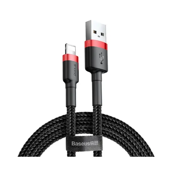MR4_147125 Кабель baseus cafule lightning 1.5a, 2m, чорний-червоний calklf-c19 