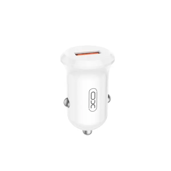 АВТОМОБІЛЬНИЙ ЗАРЯДНИЙ ПРИСТРІЙ XO CC68 MINI SMART SINGLE QC18W CAR CHARGER, БІЛИЙ