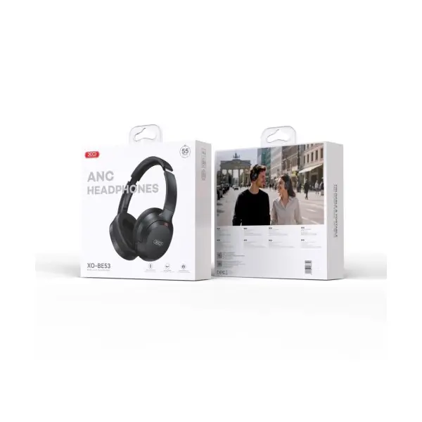НАВУШНИКИ НАКЛАДНІ XO BE53 TOUGH STYLE SWIVEL HEADBAND ANC HEADSET, ЧОРНИЙ