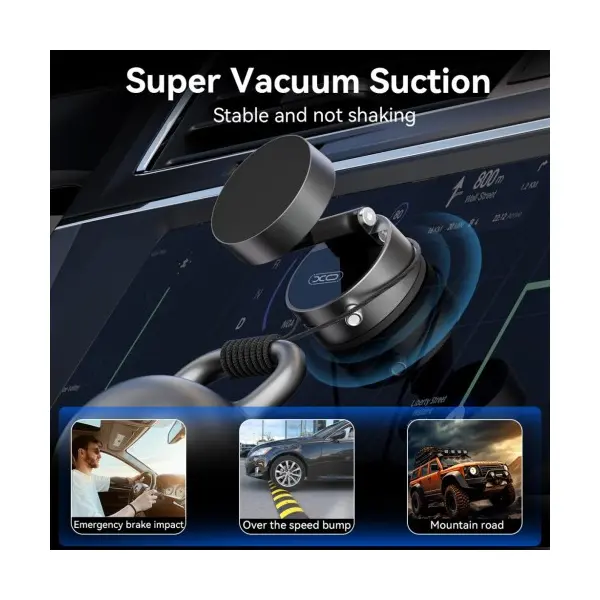 АВТОТРИМАЧ XO C170 VACUUM SUCTION CUP MANUAL LATCH MAGNETIC HOLDER, БІЛИЙ