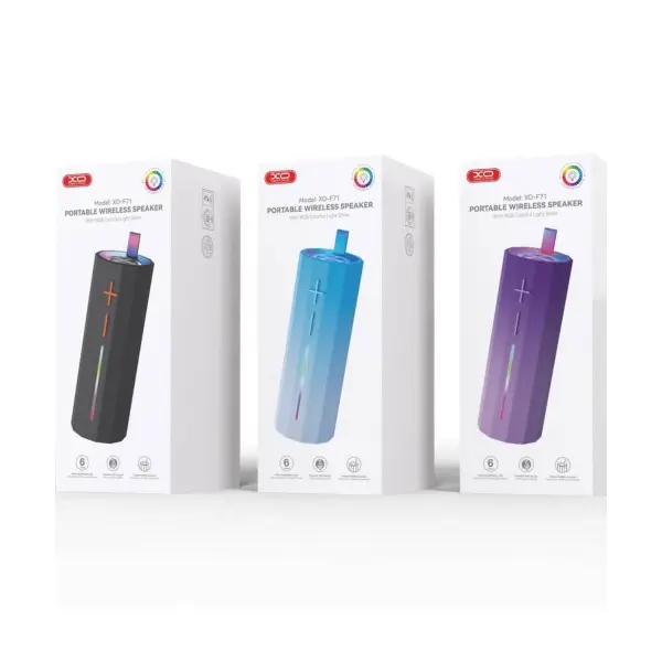 АКУСТИЧНА СИСТЕМА XO F71 HIDDEN CARRYING HANDLE CYLINDER LED DAZZLE SPEAKER СИНІЙ