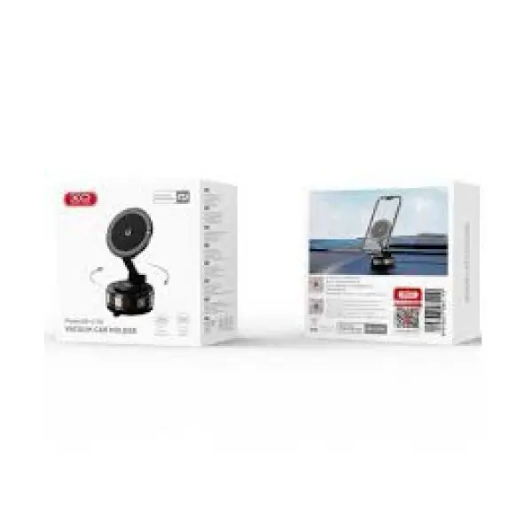 MR4_147339 Автотримач xo c176 manual suction cup holder, чорний 