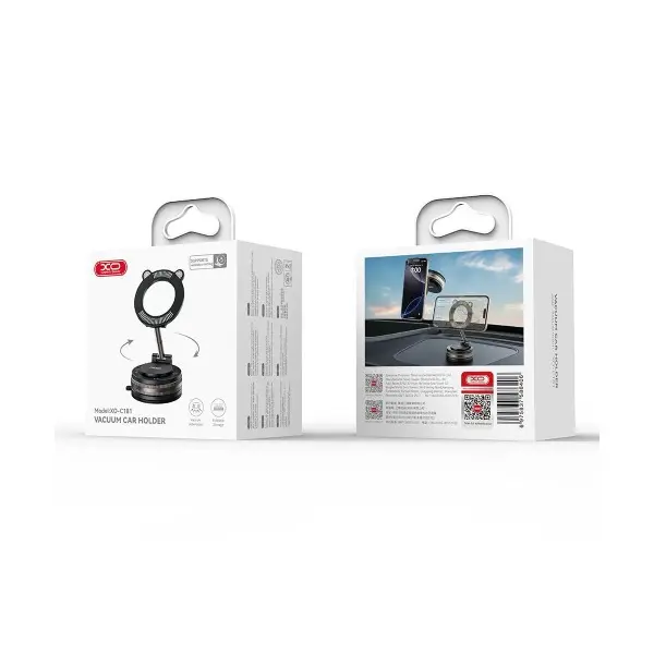 АВТОТРИМАЧ XO C181 CAT HEAD MANUAL SUCTION CUP SWIVEL STAND, ЧОРНИЙ