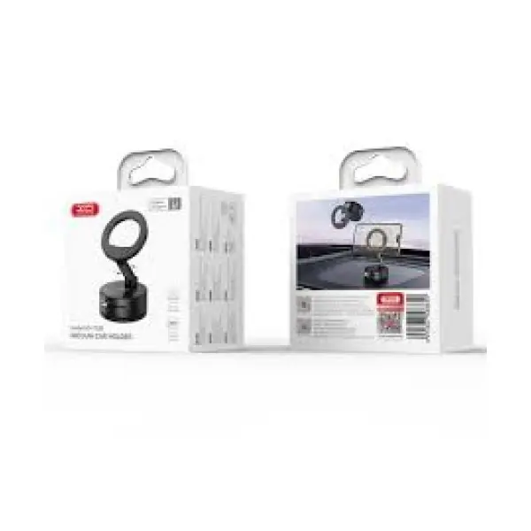 MR4_147357 Автотримач xo c188 metal magsafe vacuum chuck manual latch magnetic holder (rotatable), чорний 