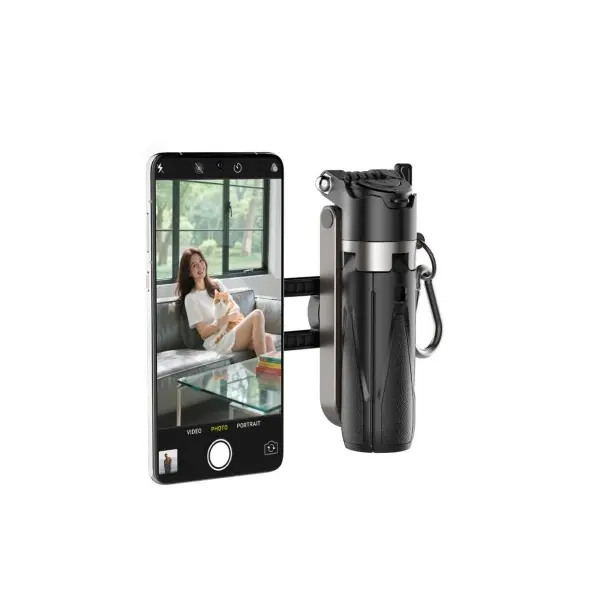 MR4_147358 Монопод xo ss24 (lw), (with light) 4in1 multi-function magnetic mini selfie stick, чорний 