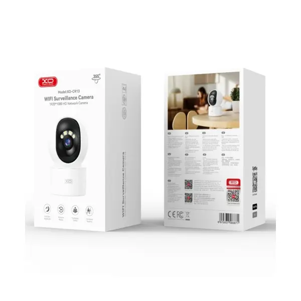 КАМЕРА ВІДЕОСПОСТЕРЕЖЕННЯ XO CR13 STANDARD EDITION EU SMART 200W PIXEL CAMERA, БІЛИЙ
