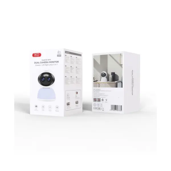 КАМЕРА ВІДЕОСПОСТЕРЕЖЕННЯ XO CR15 EU INDOOR DUAL MIRROR ZOOM 6-MEGAPIXEL, БІЛИЙ