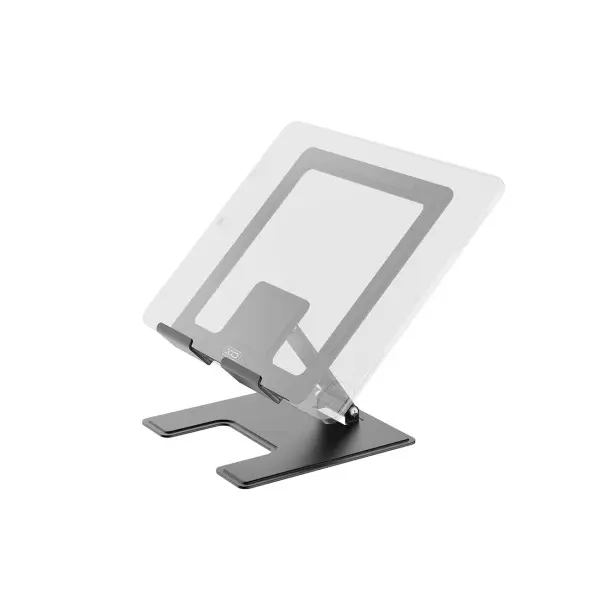 MR4_147288 Настільний тримач xo c136 small flat hollow all metal tablet holder, чорний 