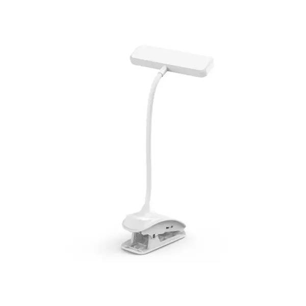 ЛАМПА XO OZ06В DESKTOP BEDSIDE TRICOLOUR CLIP DESK LAMP 800MAH, БІЛИЙ