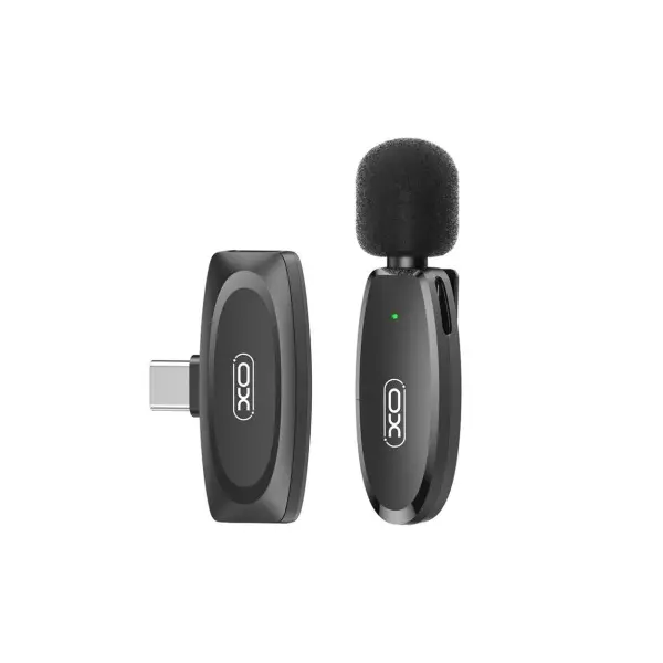 МІКРОФОН XO MKFO8A TYPE-C WIRELESS COLLARCLIP MICROPHONE, ЧОРНИЙ