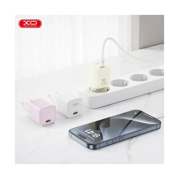 MR4_147311 Мережевий зарядний пристрій xo l146 (eu) pd20w single type-c charger фіолетовий 