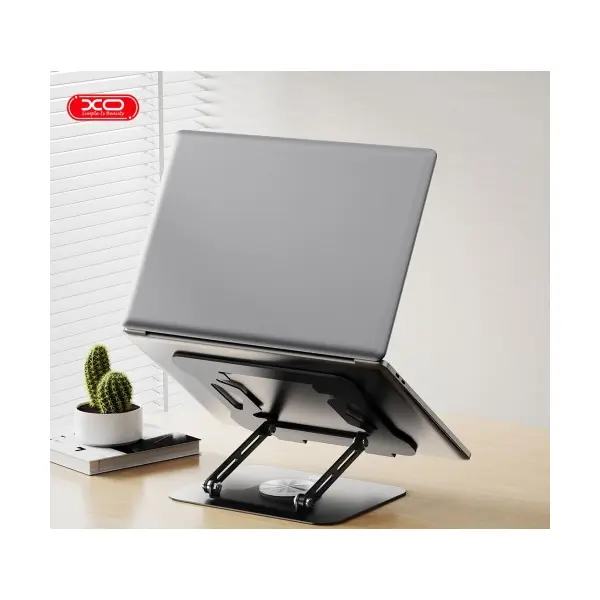 MR4_147312 Настільний тримач xo c153 metal laptop swivel large stand, чорний 