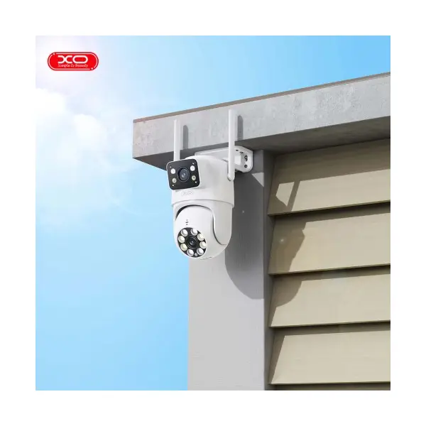 КАМЕРА ВІДЕОСПОСТЕРЕЖЕННЯ (ЗОВНІШНЯ) XO CR06 STAR 400W PIXEL DUAL SCREEN OUTDOOR DOME CAMERA, БІЛИЙ
