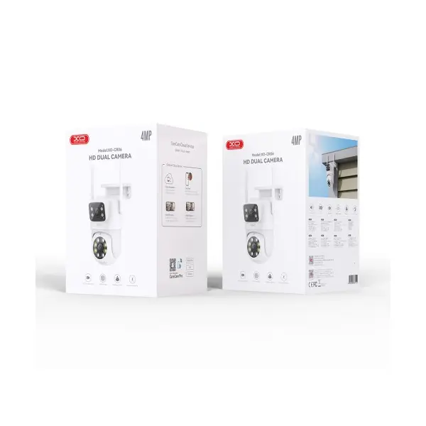 КАМЕРА ВІДЕОСПОСТЕРЕЖЕННЯ (ЗОВНІШНЯ) XO CR06 STAR 400W PIXEL DUAL SCREEN OUTDOOR DOME CAMERA, БІЛИЙ