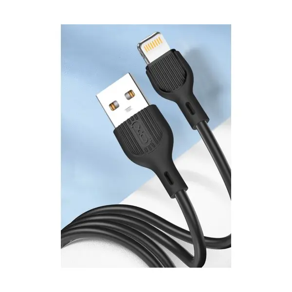 КАБЕЛЬ XO NB200 USB CABLE ДЛЯ LIGHTNING 2.1A, 2M, ЧОРНИЙ