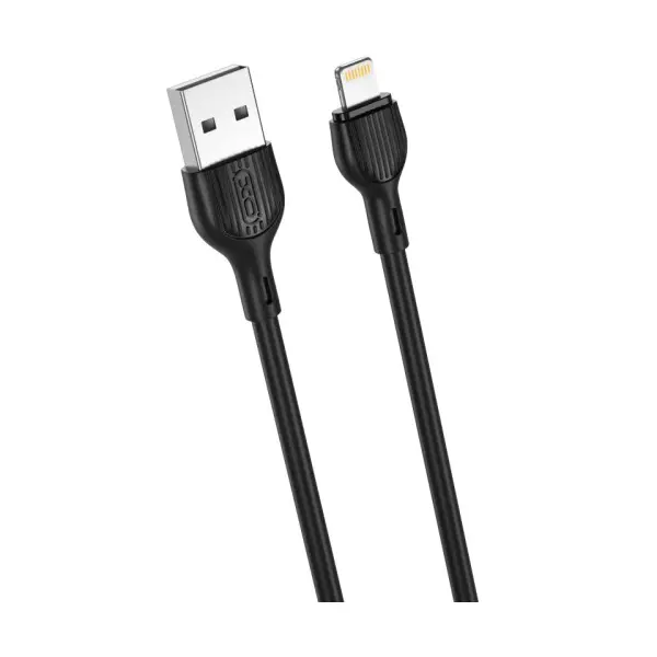 КАБЕЛЬ XO NB200 USB CABLE ДЛЯ LIGHTNING 2.1A, 2M, ЧОРНИЙ