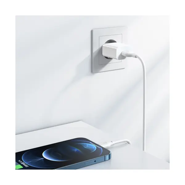 МЕРЕЖЕВИЙ ЗАРЯДНИЙ ПРИСТРІЙ XO L99 2.4A HOME CHARGER WITH LIGHTNING CABLE, БІЛИЙ