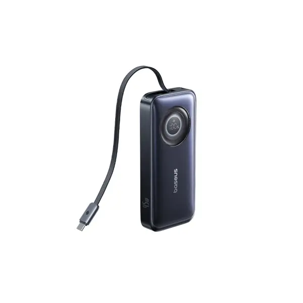 MR4_147238 Зовнішній акумулятор power bank baseus enercore cr11 power bank with retractable cable 10 000mah 45w, чорний e0027g00 