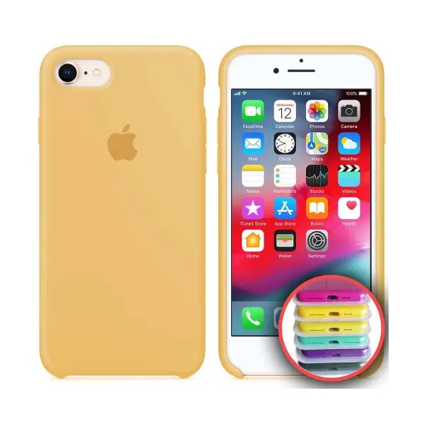 MR4_147800 Чохол silicone case full copy для iphone 7, 8 (4) жовтий 