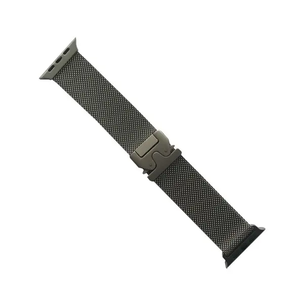 РЕМІНЕЦЬ ДЛЯ APPLE WATCH NEW MILANESE LOOP CLAPS BOX 42, 44, 45, 46, 49 TITANIUM GOLD