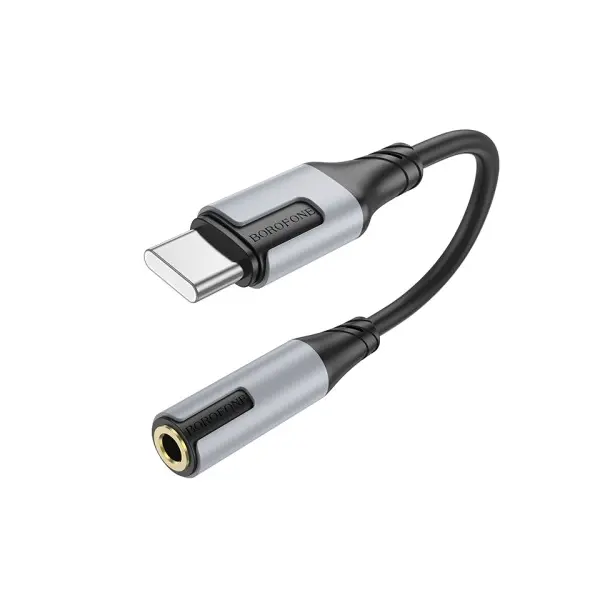 АДАПТЕР BOROFONE BV19 CREATOR DIGITAL AUDIO CONVERTER TYPE-C TO 3.5MM, ЧОРНИЙ