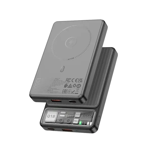 MR4_151391 Зовнішній акумулятор power bank hoco q18 tourer 22.5w fully compatible with magnetic fast charging 10000mah, чорний 
