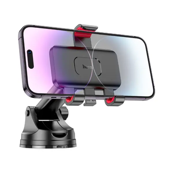 MR4_151394 Автотримач hoco h22 dragon automatic clamping car holder (center console), чорний 
