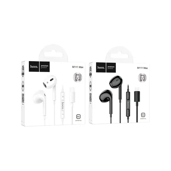 MR4_151402 Навушники дротові hoco m111 max primero digital headset lightning, чорний 