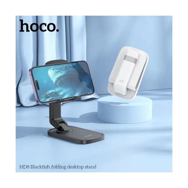 ТРИМАЧ НАСТІЛЬНИЙ HOCO HD8, ЧОРНИЙFISH FOLDING DESKTOP STAND, ЧОРНИЙ