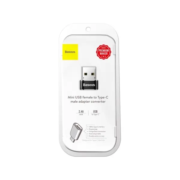 MR4_147508 Перехідник baseus usb male to type-c female adapter converter, чорний caaotg-01 