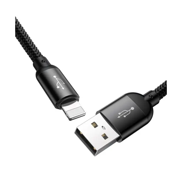 MR4_151575 Кабель baseus three primary colors 3in1 cable usb для m+l+t 3.5a 1.2m, чорний camlt-bsy01 