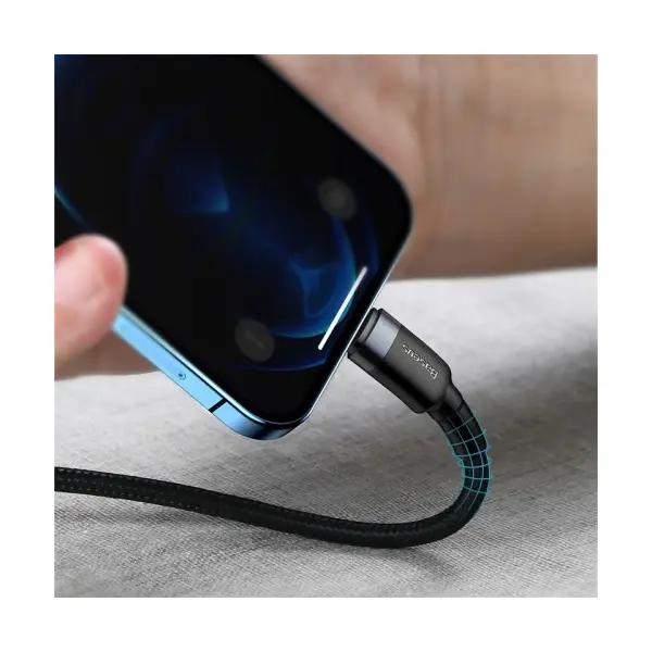 MR4_147511 Кабель pd baseus cafule cable type-c to lightning pd 20w 1m, сірий+чорний catlklf-g1 