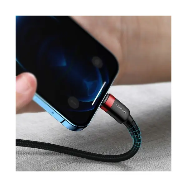 КАБЕЛЬ PD BASEUS CAFULE CABLE TYPE-C TO LIGHTNING PD 20W 1M ЧЕРВОНИЙ+ЧОРНИЙ CATLKLF-91