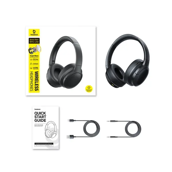 MR4_147514 Навушники baseus bass bh1 lite wireless headphones, чорний a0203c00 