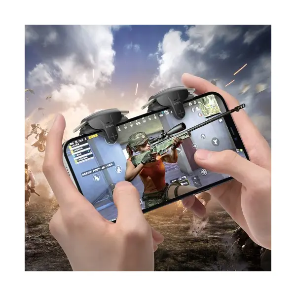 MR4_150927 Тригери ігрові для смартфона hoco gm6 wild wolf pulse mobile game button, чорний 