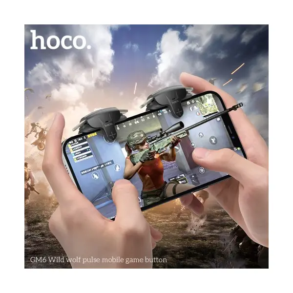 ТРИГЕРИ ІГРОВІ ДЛЯ СМАРТФОНА HOCO GM6 WILD WOLF PULSE MOBILE GAME BUTTON, ЧОРНИЙ