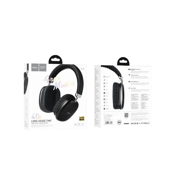 MR4_150965 Навушники накладні hoco w35 wireless headphones bt5.3, чорний HOCO