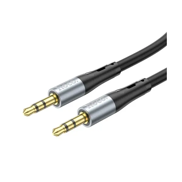 MR4_150975 Кабель aux audio hoco upa22 aux silicone audio cable 1m, чорний 