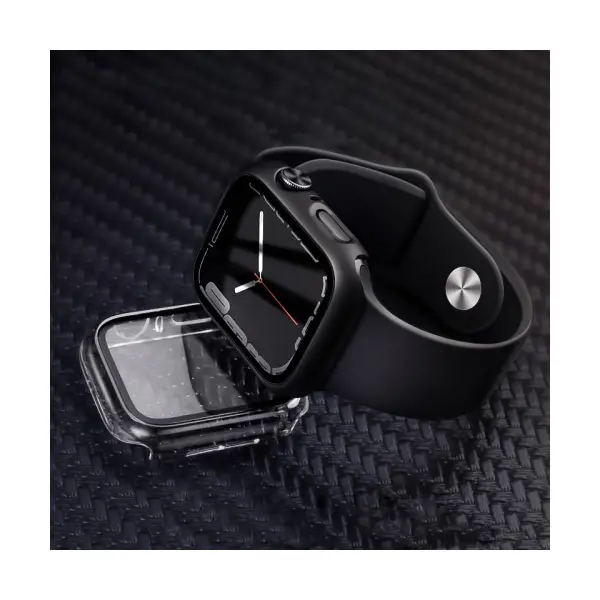 MR4_151031 Бампер для apple watch hoco iwatch7, 8 ws4 shadow 3d protective case+film (45mm), білий 