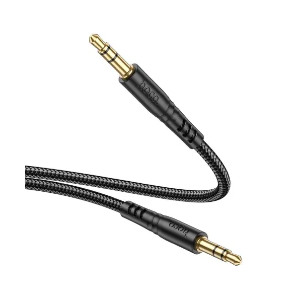 КАБЕЛЬ AUX AUDIO HOCO UPA24 SMOOTH AUX AUDIO CABLE 1M, ЧОРНИЙ
