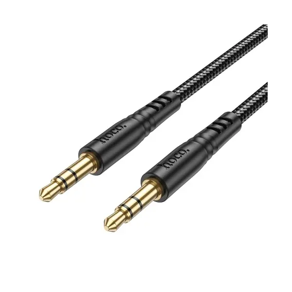 КАБЕЛЬ AUX AUDIO HOCO UPA24 SMOOTH AUX AUDIO CABLE 1M, ЧОРНИЙ