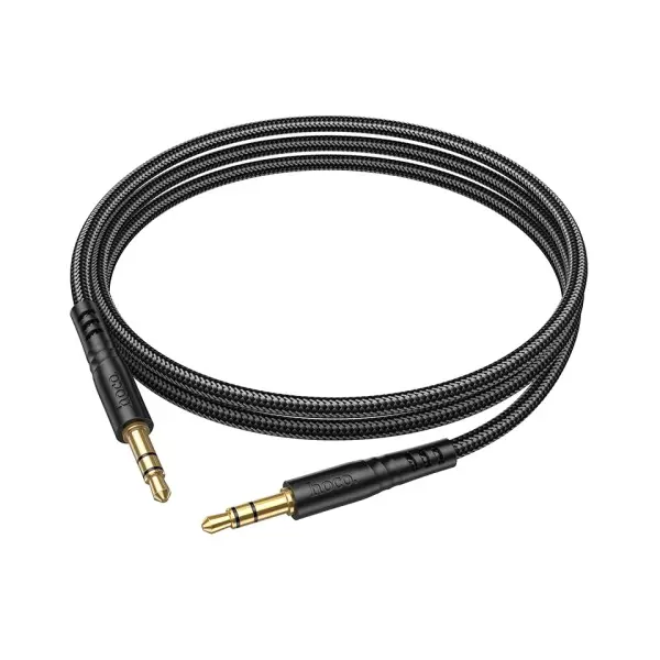 КАБЕЛЬ AUX AUDIO HOCO UPA24 SMOOTH AUX AUDIO CABLE 1M, ЧОРНИЙ